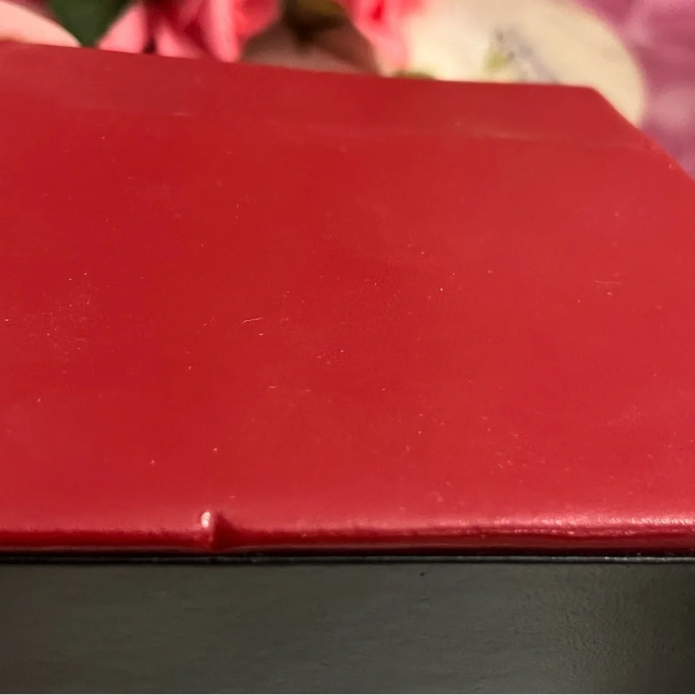 Talbots Red Faux Leather Jewelry Organizer in Miniature Handbag Design w Handle